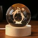 Bola de cristal IFOLAINA Dolphin Gift 3D Dolphins 60 mm com base