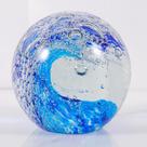 Bola de cristal Qianwei soprada à mão, ondas do mar, 8 cm