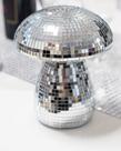 Bola de discoteca Brillantreal Mushroom de 18 cm, decoração em espelho prateado
