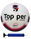 Bola de futebol campo topper boleiro + bomba de ar