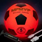 Bola de futebol HITEGY que brilha no escuro, tamanho 5, resistente à água