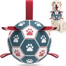 Bola de futebol para cães QDAN extra grande para cães grandes azul e vermelha