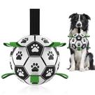 Bola de futebol QDAN de brinquedo para cães com alças para cães pequenos do Tug of War