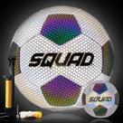 Bola de futebol reflexiva SQUAD, tamanho holográfico 3, 4, 5, crianças e adultos