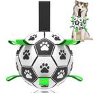 Bola de futebol TBC PET Dog Toys com alças, interativa para cabo de guerra, presentes de aniversário para cachorros, brinquedos, bolas duráveis da Copa do Mundo Aquática, cães pequenos, médios e grandes Bola de futebol TBC PET Dog Toys com alças, interativa para cabo de guerra, presentes de aniversário para cachorros, brinquedos, bolas duráveis da Copa do Mundo Aquática, cães pequenos, médios e grandes