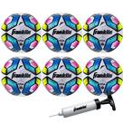 Bola de futsal Franklin Sports Low Bounce, tamanho 3-6, pacote com bomba