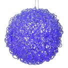 Bola de luz espiral LED Vickerman azul plateada de 15 pies con 180 luces Bola de luz espiral LED Vickerman azul plateada de 15 pies con 180 luces