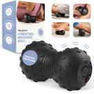 Bola de massagem vibratória LifePro, massageador de amendoim de 4 velocidades, preta