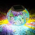 Bola de mosaico de vidro movida a energia solar LED Garden Lights WSGift