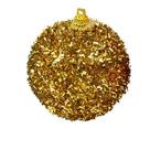 Bola de Natal 10 cm 3 PEÇAS Relevo Festao - DOURADA