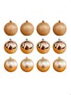 Bola de Natal 12 Unidades Grande 8cm Mista Glitter Luxo
