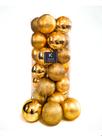 Bola De Natal 24 Un Grande 8cm Mista Glitter Luxo Decoração