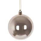 Bola de Natal champanhe metalizada 10 cm 6 unidades