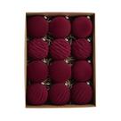 Bola De Natal De Veludo 6cm, Decoração Plush Para Árvore, Ornamentos De Natal, Bola De Plástico