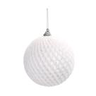 Bola De Natal Detalhes Losango Branco 10Cm Jg 4 Unid 1002274 - Cromus