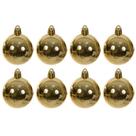 Bola de Natal dourada metalizada 3 cm 8 unidades Bola de Natal dourada metalizada 3 cm 8 unidades