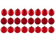 BOLA DE NATAL FOSCA, TEXTURA, BRILHO VERMELHO - 24 PEÇAS 3cm