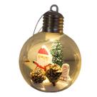 Bola de Natal Luz Led e Papai Noel Enfeite Natalino Arvore