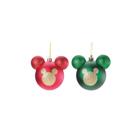 Bola de Natal Mickey - Verde e Vermelho Gllitter - 6 cm - 6 unidades - Cromus - Rizzo Bola de Natal Mickey - Verde e Vermelho Gllitter - 6 cm - 6 unidades - Cromus - Rizzo