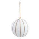 Bola De Natal Nevada Com Listra Branca 10Cm Jg 4 Un 1015775 - Cromus