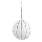 Bola De Natal Nevada Com Listra Branca 8Cm Jg 6 Unid 1015774 - Cromus