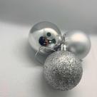 Bola de natal prata 5 cm 10 peças