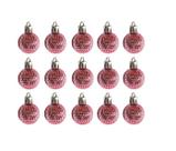 Bola de Natal Rosê com 15 Peças 3cm Bola de Natal Rosê com 15 Peças 3cm