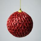 Bola de Natal Tranças Vermelha 8cm - Caixa com 3 Unid Formosinha Bola de Natal Tranças Vermelha 8cm - Caixa com 3 Unid Formosinha