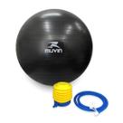 Bola De Pilates 65cm Muvin Suporta Até 300kg Preto Com Bomba