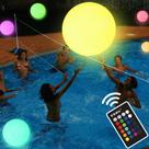 Bola de praia LED KIRALUMI 16" com controle remoto de 16 cores