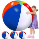 Bola de praia Supervitae Rainbow inflável de 27 polegadas (4 unidades)