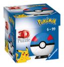 Bola de quebra-cabeça 3D Ravensburger Pokémon Great Ball 55 unidades Bola de quebra-cabeça 3D Ravensburger Pokémon Great Ball 55 unidades