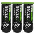 Bola de Tênis Dunlop Stage 1 Verde Pack com 03 Tubos