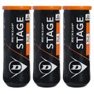 Bola de Tênis e Beach Tennis Dunlop Stage 2 Laranja Pack com 03 Tubos