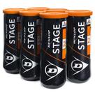 Bola de Tênis e Beach Tennis Dunlop Stage 2 Laranja Pack com 06 Tubos