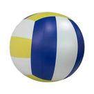 Bola De Vôlei Inflável Gigante Com Listras Azuis E Amarelas, Durável Em PVC, Ideal Para Reuniões
