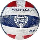 Bola de Vôlei, Pro Ball, PVC PU, 2.6, Branca Azul e Vermelha
