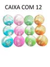 Bola divertida com luz carinha ou giltter caixa com 12
