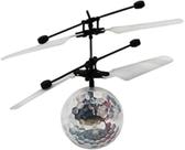 Bola Drone Voador Infantil com Controle por Gestos Luzes LED Recarga USB Rotação 360 Graus