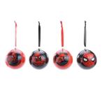 Bola homen aranha sortido vermelho preto branco 8cm (avengers) jg c/4 pc