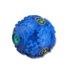 Bola Interativa c/ Porta Petisco Ração para Cachorro Animais Brinquedo Pet Resistente 7cm cor:Azul