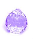 Bola Multifacetada Roxo Feng Shui Furo para Pendurar 4cm