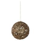 Bola Natal 1 Unidade Aramada Champagne Rustica 12cm