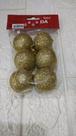Bola natal c/ glitter c/n 6 und (dourado)