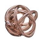 Bola Nó Peso Murano Marsala Vidro 15cm Decorativa Esfera Decoração Casa Sala Quarto Escritório Mesa Rack Estante Enfeite Presente Aparador Moderna