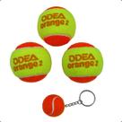 Bola Para Beach Tennis Odea Stage 2 Orange Cert. ITF Kit C/3