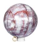 Bola Pedra Hematoide Vermelho Grande 22,5cm Natural Classe C