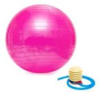 Bola Pilates Yoga Abdominal 65cm com Bomba manual para enchimento