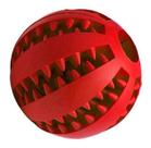 Bola Porta Petisco Multifuncional Escova Mordedor Pet Ball Vermelho