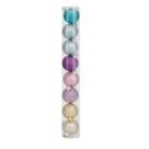 BOLA RAINBOW GLITTER CLR 8cm (BOLAS EM TUBO) JG C/8 PC